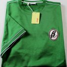BRIONI SAILING JERSEY $385 GREEN PIQUE COTTON LOGO EMBROIDERED SHIRT MED 50e NEW