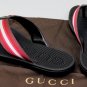 GUCCI SHOES $395 RED/WHITE LOGO SPORT STRIPE RESORT THONG SANDAL 9 42 NEW