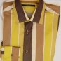 GUCCI SHIRT $495 BROWN/WHITE RETRO BROAD STRIPE FITTED DRESS SHIRT 15/34 38e NEW