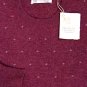 BRUNELLO CUCINELLI SWEATER MERLOT/GRAY 100%CASHMERE CREWNECK PULLOVER L 52e NEW