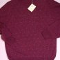 BRUNELLO CUCINELLI SWEATER MERLOT/GRAY 100%CASHMERE CREWNECK PULLOVER L 52e NEW