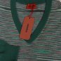 MISSONI SWEATER $1580 GREEN/GRAY SRIPE 100%CASHMERE V-NECK PULLOVER XXL 56e NEW