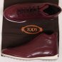 TOD'S SHOES $545 BORDEAUX CONTRAST PEBBLE SOLE HI-TOP CITY TRAINERS 8 41e NEW