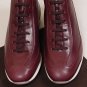 TOD'S SHOES $545 BORDEAUX CONTRAST PEBBLE SOLE HI-TOP CITY TRAINERS 8 41e NEW