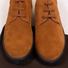TOD'S SHOES $645 TOBACCO BROWN SUEDE PEBBLE SOLE COMFORT DERBYS 11.5 44.5e NEW