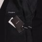 DOLCE & GABBANA VEST $675 SOLID BLACK WOOL LOGO BRACE WAISTCOAT GILET 42 52e NEW