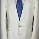 TOM FORD JACKET $3880 OFF WHITE SILK/CASHMERE 2-BTN PEAKED LAPEL COAT 42R 52 NEW