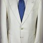 TOM FORD JACKET $3880 OFF WHITE SILK/CASHMERE 2-BTN PEAKED LAPEL COAT 42R 52 NEW