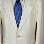 TOM FORD JACKET $3880 OFF WHITE SILK/CASHMERE 2-BTN PEAKED LAPEL COAT 42R 52 NEW
