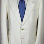 TOM FORD JACKET $3880 OFF WHITE SILK/CASHMERE 2-BTN PEAKED LAPEL COAT 42R 52 NEW