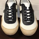 TOD'S SHOES $485 NAVY/WHITE/TAN LOGO STRIPE PEBBLE SOLE TRAINERS 11 44e NEW