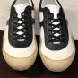 TOD'S SHOES $485 NAVY/WHITE/TAN LOGO STRIPE PEBBLE SOLE TRAINERS 11 44e NEW