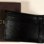 GUCCI WALLET $345 BLACK LEATHER LOGO PALLADIUM SPUR ORNAMENT MICRO-BILLFOLD NEW