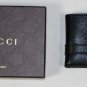 GUCCI WALLET $345 BLACK LEATHER LOGO PALLADIUM SPUR ORNAMENT MICRO-BILLFOLD NEW