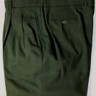 BRIONI PANTS $780 DARK GREEN 100% SUPERFINE WOOL HANDMADE SLACKS 34 50e NEW