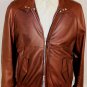 MALO COAT $3480 BROWN PERFORATED LEATHER DUAL ZIP BOMBER JACKET 38 48e NEW