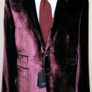 PAUL SMITH COAT $1165 MERLOT CRUSHED VELVET 2-BTN BYARD SMOKING JACKET 42 52 NEW