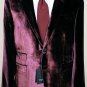 PAUL SMITH COAT $1165 MERLOT CRUSHED VELVET 2-BTN BYARD SMOKING JACKET 42 52 NEW