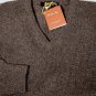 LORO PIANA SWEATER $1385 DARK BROWN 100%BABY CASHMERE V-NECK JUMPER XXL 56e NEW