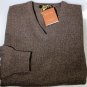 LORO PIANA SWEATER $1385 DARK BROWN 100%BABY CASHMERE V-NECK JUMPER XXL 56e NEW