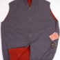 LORO PIANA VEST $2160 GRAY/RED REVERSIBLE 100%CASHMERE GILET VEST XXL 56e NEW