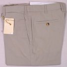BORRELLI PANTS $595 LIGHT KHAKI BRUSHED COTTON HANDMADE DRESS SLACKS 36 52e NEW