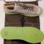 CESARE PACIOTTI SHOES $545 GRAY/GREEN CALF LOGO ORNAMENTED TRAINERS 12 45e NEW