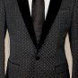DOLCE & GABBANA JACKET $2195 NAVY 1-BTN TEXTURED VELVET FORMAL COAT 38R 50e NEW
