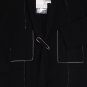 YOHJI YAMAMOTO SWEATER $1340 BLACK CONTRAST CLOTHESPIN SHAWL CARDIGAN M 2 NEW