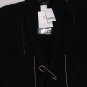 YOHJI YAMAMOTO SWEATER $1340 BLACK CONTRAST CLOTHESPIN SHAWL CARDIGAN M 2 NEW