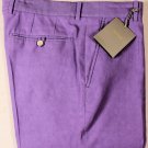 TOM FORD PANTS $985 PURPLE COTTON/LINEN 4-PKT FF LIGHTWEIGHT SLACKS 36 52 NEW