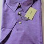 BRIONI POLO $395 LILAC PURPLE COMBED COTTON 3-BTN POLO GOLF SHIRT LG 52e NEW
