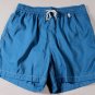 LORO PIANA SWIMSUIT $395 BLUE WHITE CONTRAST STITCH LOGO SWIM TRUNKS Sm 48e NEW
