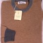BRUNELLO CUCINELLI SWEATER MALT/GREY 100%CASHMERE CREWNECK JUMPER SM 48e NEW