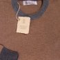 BRUNELLO CUCINELLI SWEATER MALT/GREY 100%CASHMERE CREWNECK JUMPER SM 48e NEW