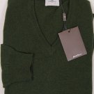 AVON CELLI SWEATER $950 HUNTER GREEN 100%CASHMERE V-NECK JUMPER XXL 56e NEW