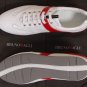 BRUNO MAGLI SHOES $445 WHITE/RED LOGO ORNAMENT HANDMADE DONNY TRAINER 8 41e NEW