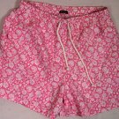 KITON SWIMSUIT $425 PINK/WHITE FLOWER LOGO EMBROIDERED BEACHWEAR MED 50 NEW