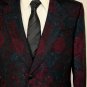 GUCCI JACKET $3390 EGGPLANT 100%WOOL FLORAL PRINT 2BTN COUTURE BLAZER 42 54e NEW