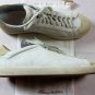 SANTONI SHOES $395 WHITE CALFSKIN LOGO EMBOSSED LOW PROFILE TRAINER 12 45e NEW