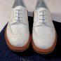 PRADA SHOES $850 IVORY CALF TOE ORNAMENT WINGTIP TRIPLE SOLE BROGUE 10 43e NEW