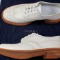 PRADA SHOES $850 IVORY CALF TOE ORNAMENT WINGTIP TRIPLE SOLE BROGUE 10 43e NEW