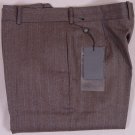 ALEXANDER McQUEEN PANTS $690 BROWN WOOL/CASHMERE COUTURE DRESS SLACKS 38 54e NEW