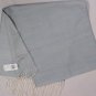 ZEGNA SCARF $295 LIGHT BLUE/AQUA CHEVRON STRIPE 100-WOOL FRAYED WINTER SCARF NEW