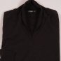 COSTUME NATIONAL SWEATER $650 BROWN 100%WOOL SHAWL COLLAR LOGO JUMPER L 52e NEW