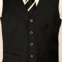 CORNELIANI SUIT $2495 BLACK WOOL/MOHAIR 2-BTN VESTED ACTUEL 3PC SUIT 40R 50e NEW