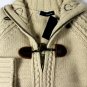 DSQUARED2 SWEATER $960 CAMEL BROWN TOGGLE/ZIP WOOL/NYLON CARDIGAN LG 52e NEW