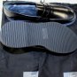 ZZEGNA SHOES $620 BLACK PENNY VAMP NAVY/GRAY BANDED LIFT SOLE LOAFERS 10 43e NEW
