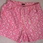 KITON SWIMSUIT $425 PINK/WHITE FLOWER LOGO EMBROIDERED TRUNKS SM 48 NEW