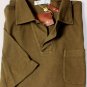 LORO PIANA POLO $445 BROWN 1-BTN OPEN PIQUE LOGO EMBROIDERED POLO LG 52e NEW